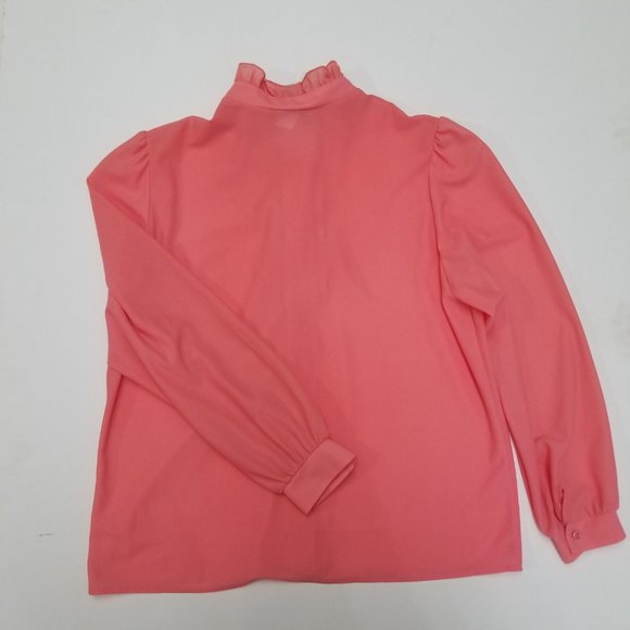 Vintage French Rose Cerise D'allairds Sheer Blouse - Picture 3 of 5
